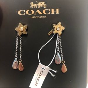 Coach star earrings! NEVER WORN